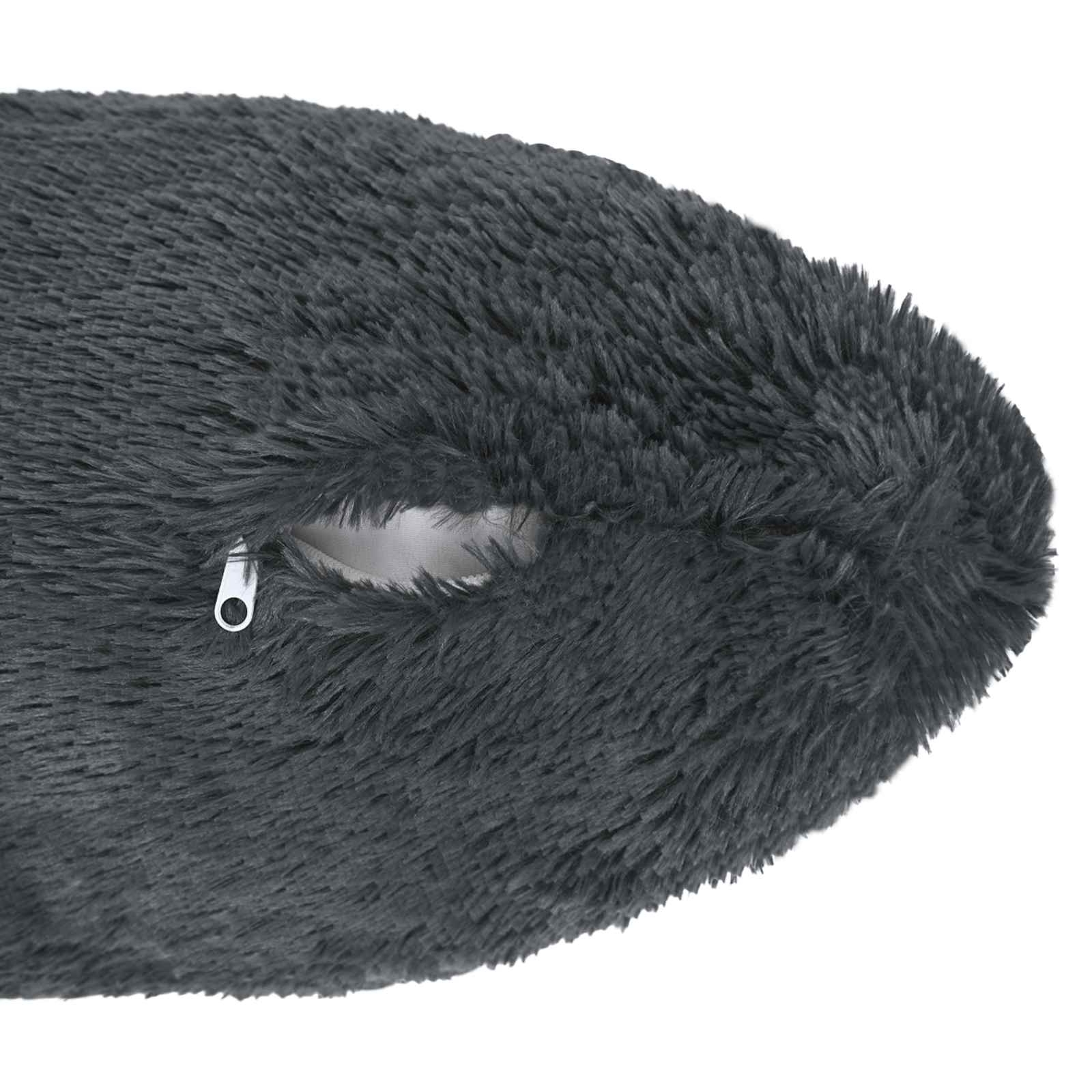 vidaXL Cushion with Pillow HEERLEN 2 pcs Anthracite PV Fleece 6