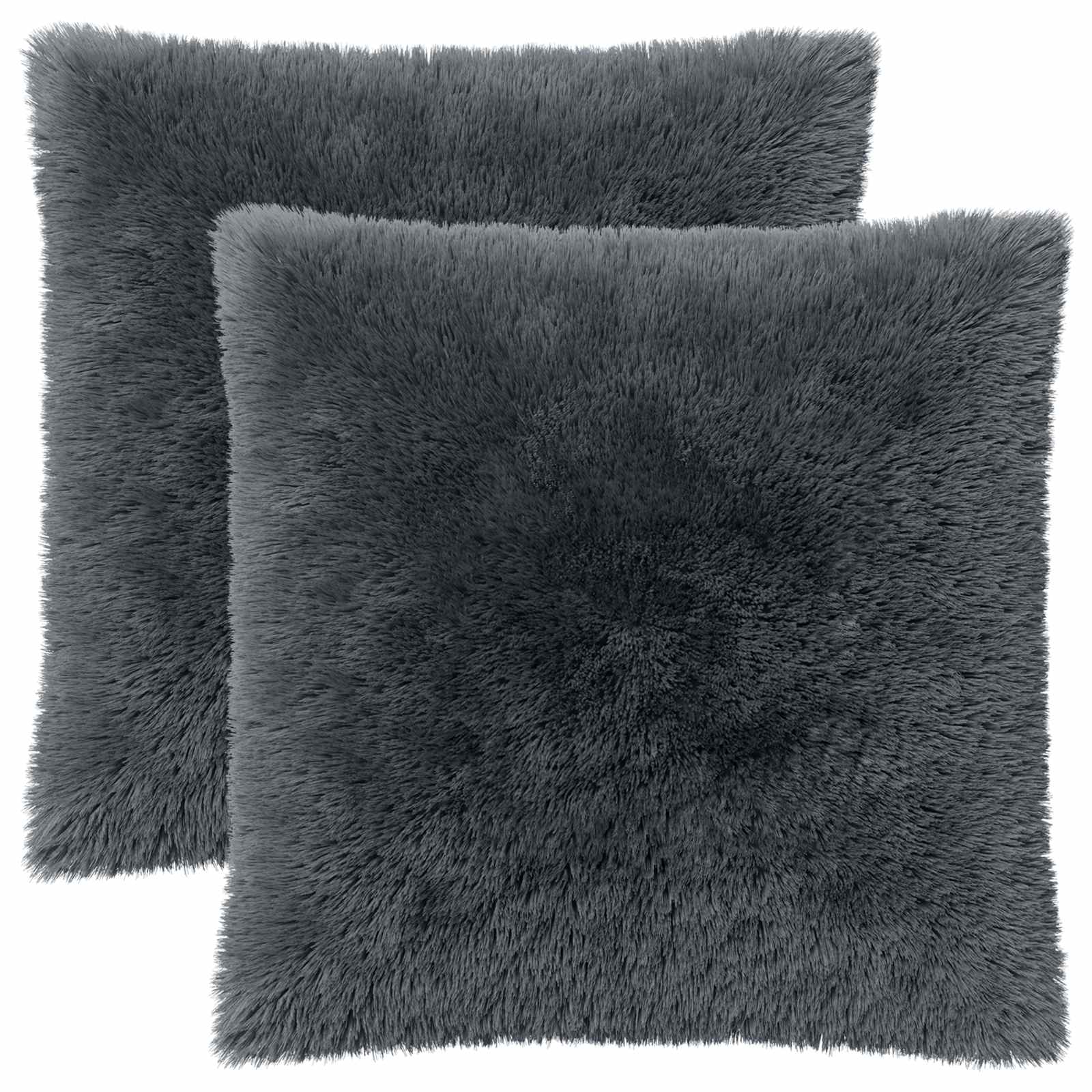 vidaXL Cushion with Pillow HEERLEN 2 pcs Anthracite PV Fleece 2