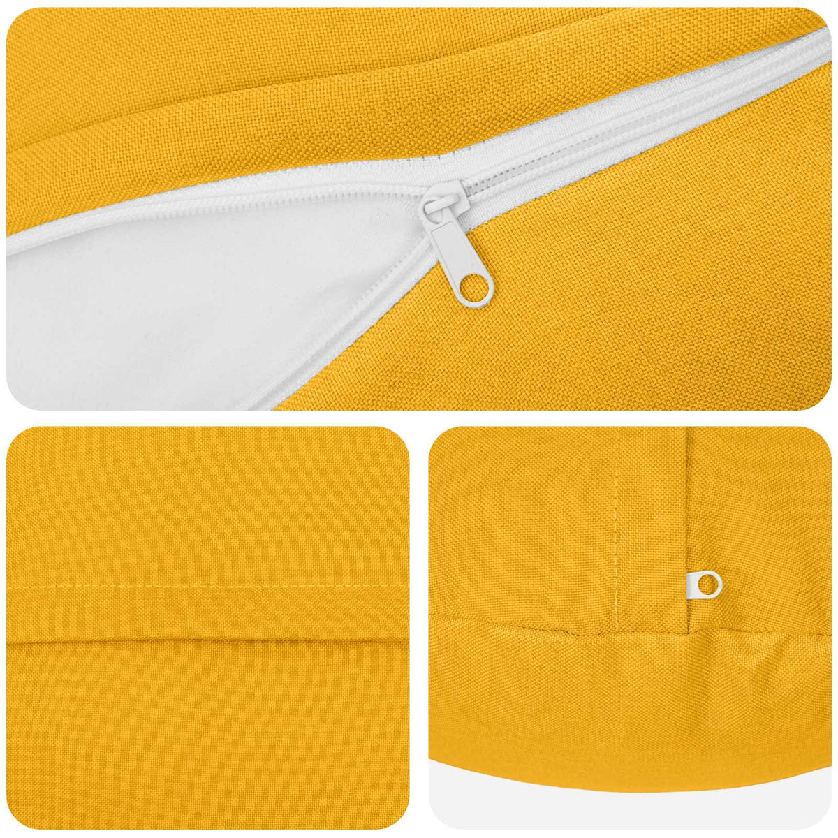 vidaXL Cushion with Pillow HEERLEN 6 pcs Light Yellow Fabric 5