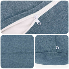 vidaXL Cushion with Pillow HEERLEN 6 pcs Jeans Blue Fabric 5