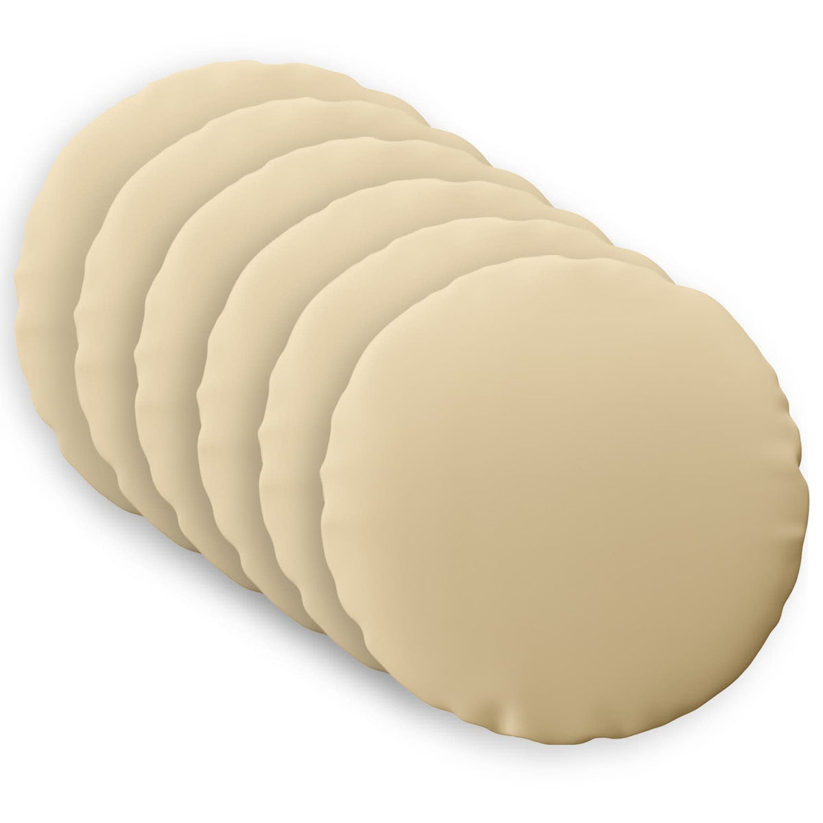 vidaXL Throw Pillow 6 pcs HEERLEN Beige Dia. 40 cm Polyester 2