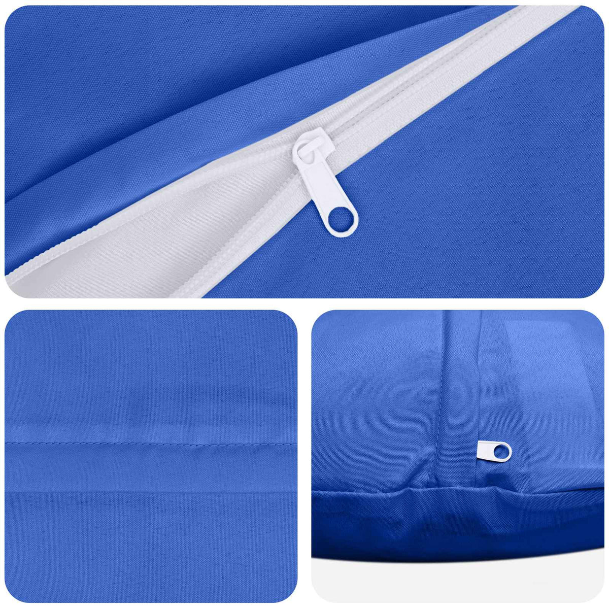 vidaXL Throw Pillow 6 pcs HEERLEN Royal Blue Dia. 40 cm Polyester 6
