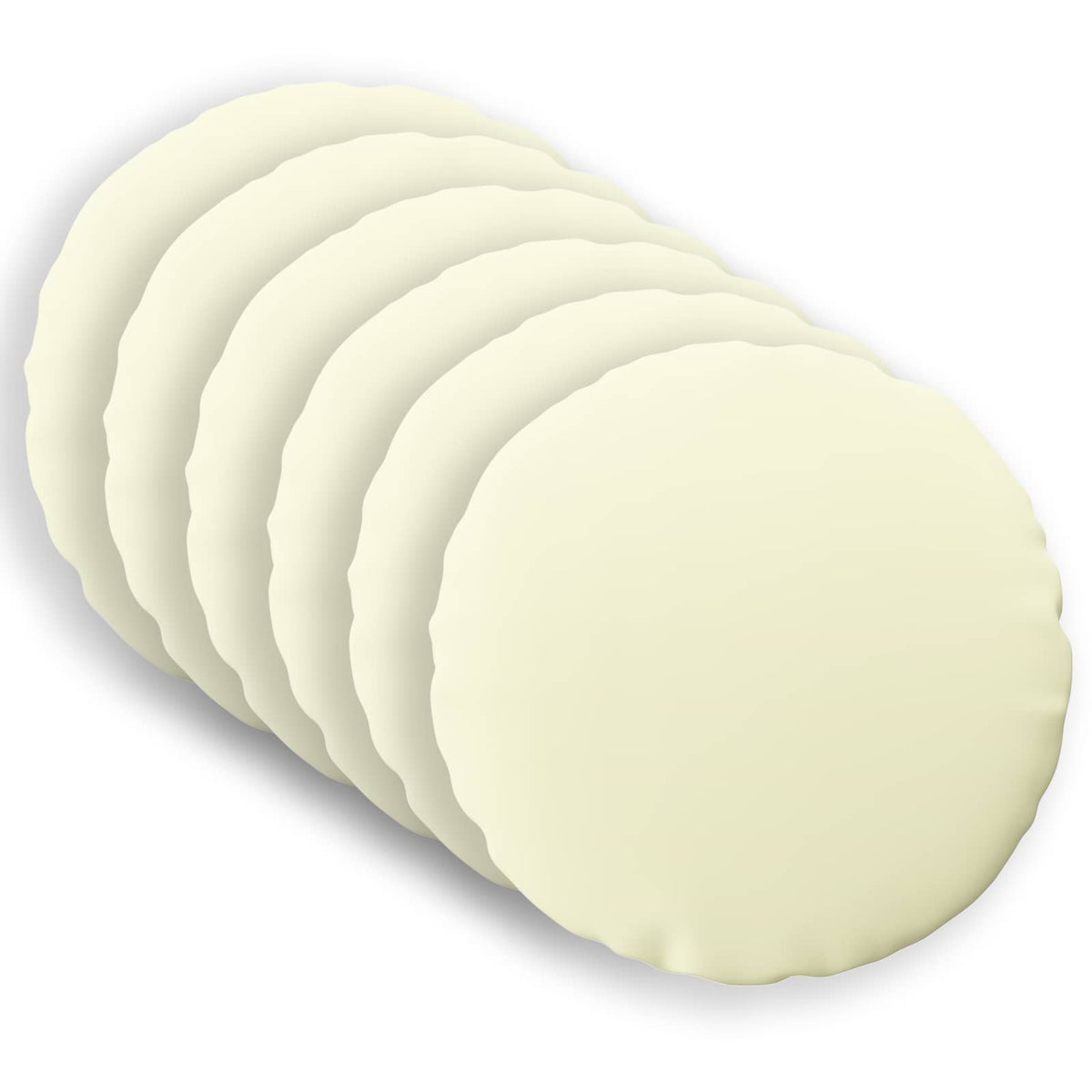 vidaXL Throw Pillow 6 pcs HEERLEN Cream Dia. 40 cm Polyester 2