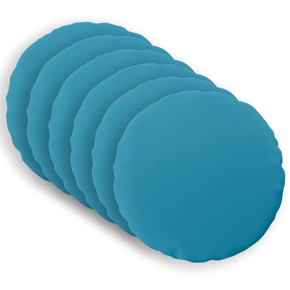 vidaXL Throw Pillow 6 pcs HEERLEN Light Blue Dia. 40 cm Polyester 2