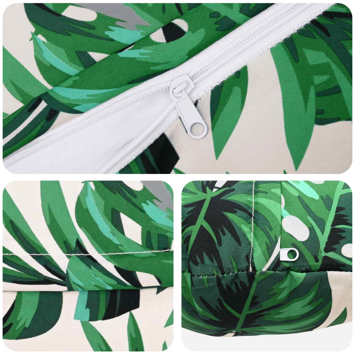 vidaXL Throw Pillow 6 pcs HEERLEN Leaf Pattern Dia. 40 cm Polyester 6