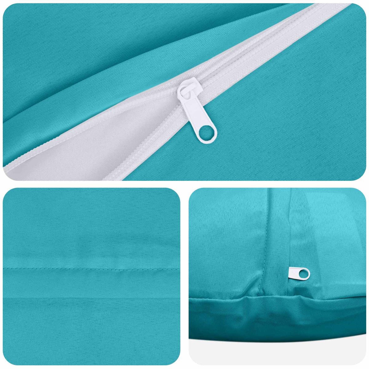 vidaXL Throw Pillow 6 pcs HEERLEN Turquoise Dia. 40 cm Polyester 6