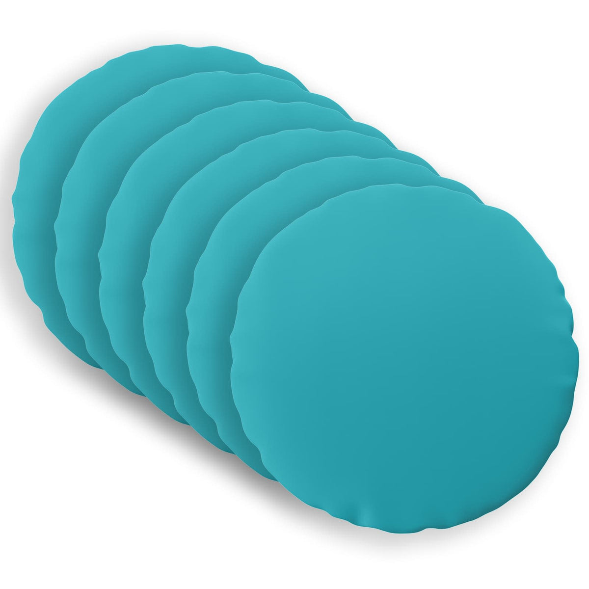 vidaXL Throw Pillow 6 pcs HEERLEN Turquoise Dia. 40 cm Polyester 2