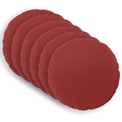vidaXL Throw Pillow 6 pcs HEERLEN Wine Red Dia. 40 cm Polyester 2