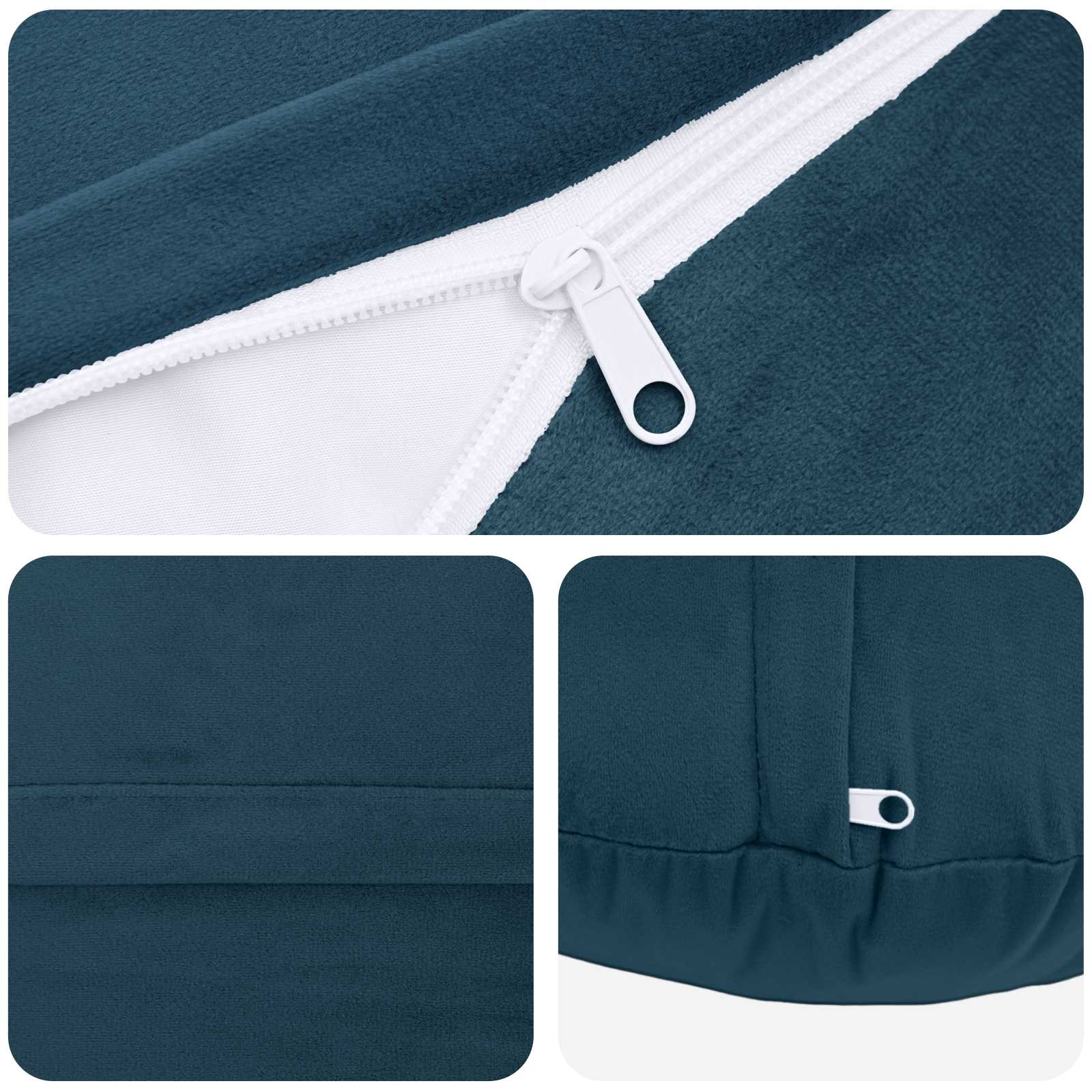 vidaXL Cushion with Pillow HEERLEN 2 pcs Blue Velvet 5