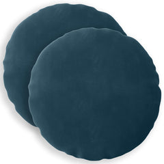 vidaXL Cushion with Pillow HEERLEN 2 pcs Blue Velvet 2