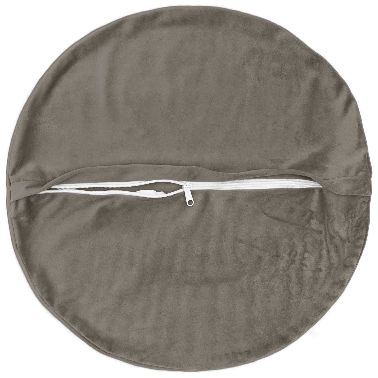 vidaXL Cushion with Pillow HEERLEN 2 pcs Light Grey Velvet 4