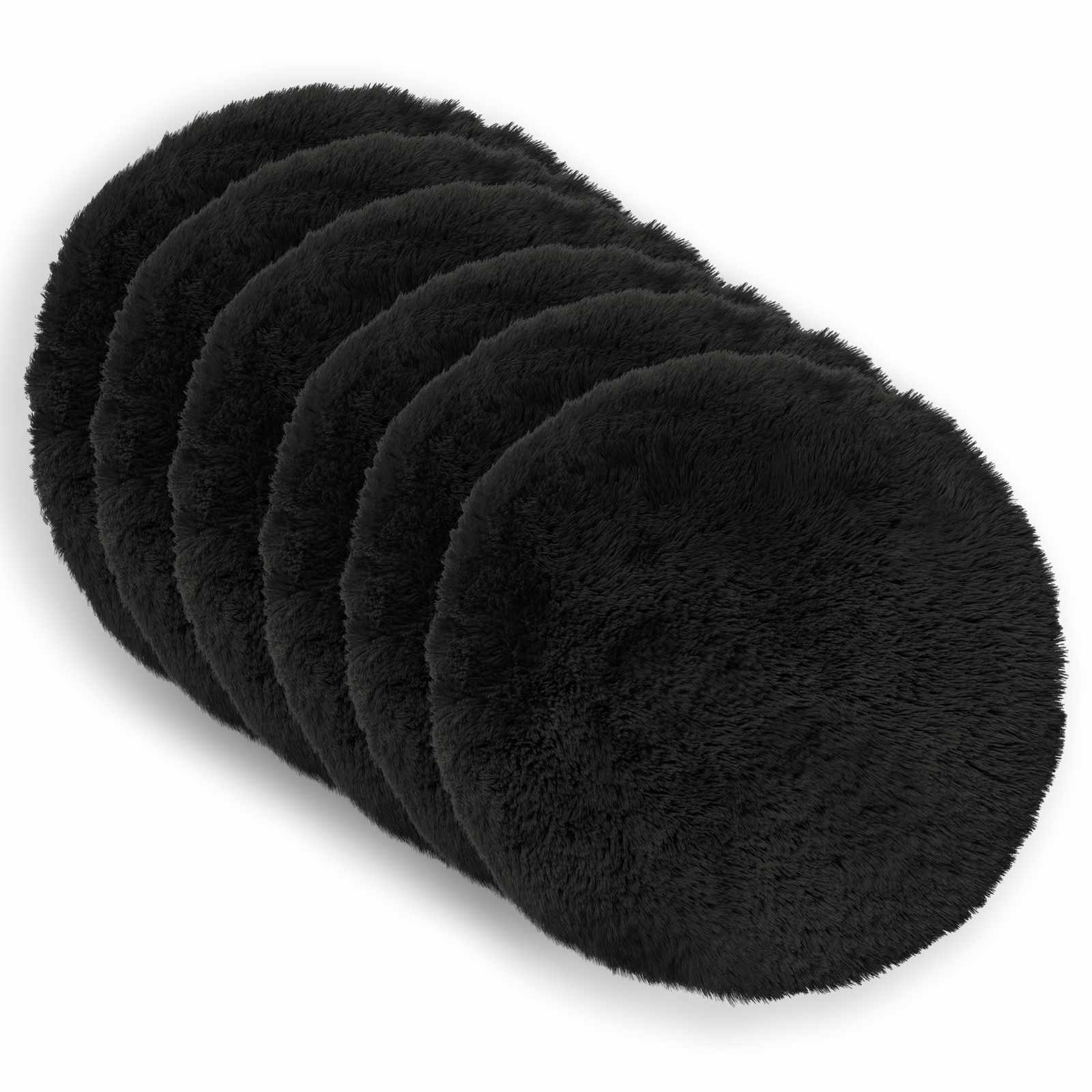 vidaXL Cushion with Pillow HEERLEN 2 pcs Black PV Fleece 2