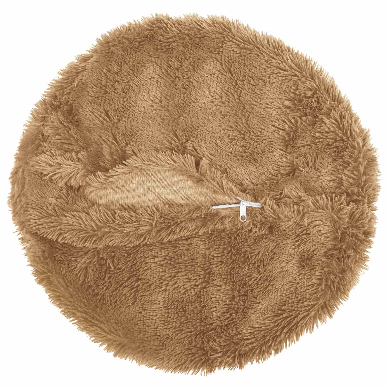 vidaXL Cushion with Pillow HEERLEN 2 pcs Taupe PV Fleece 4