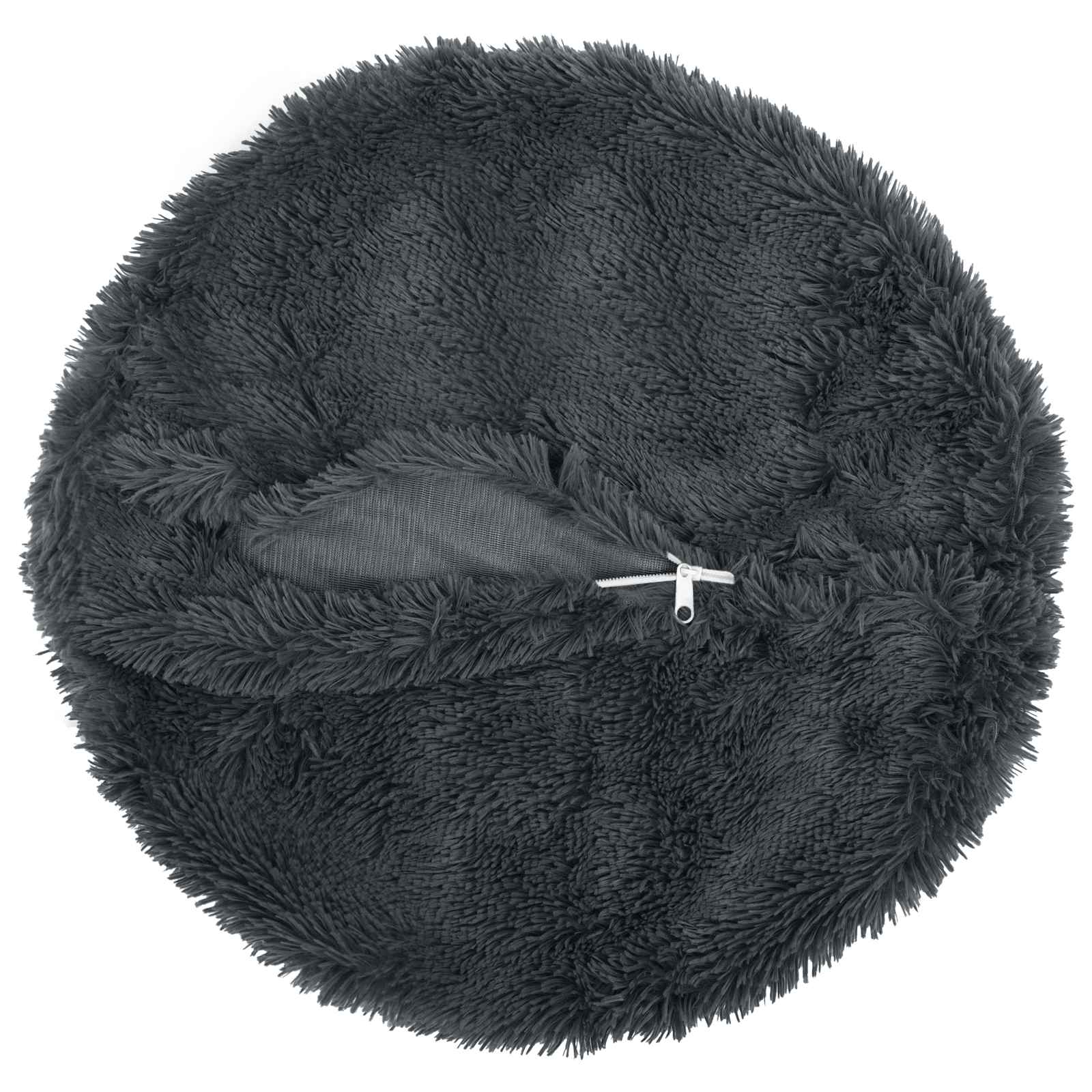 vidaXL Cushion with Pillow HEERLEN 2 pcs Anthracite PV Fleece 4