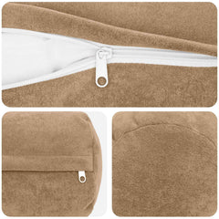 vidaXL Throw Pillow 6 pcs HEERLEN Taupe Dia. 15 x 40 cm 5