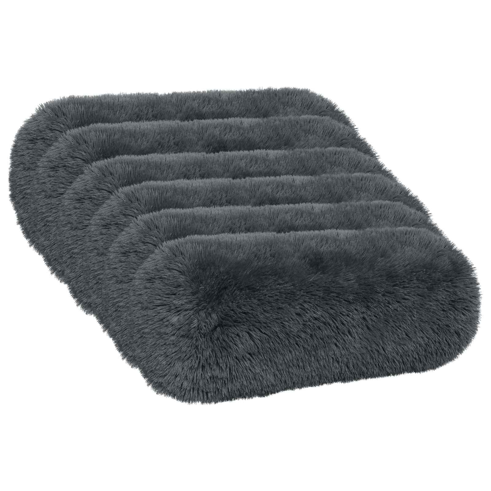 vidaXL Cushion with Pillow HEERLEN 6 pcs Anthracite PV Fleece 2