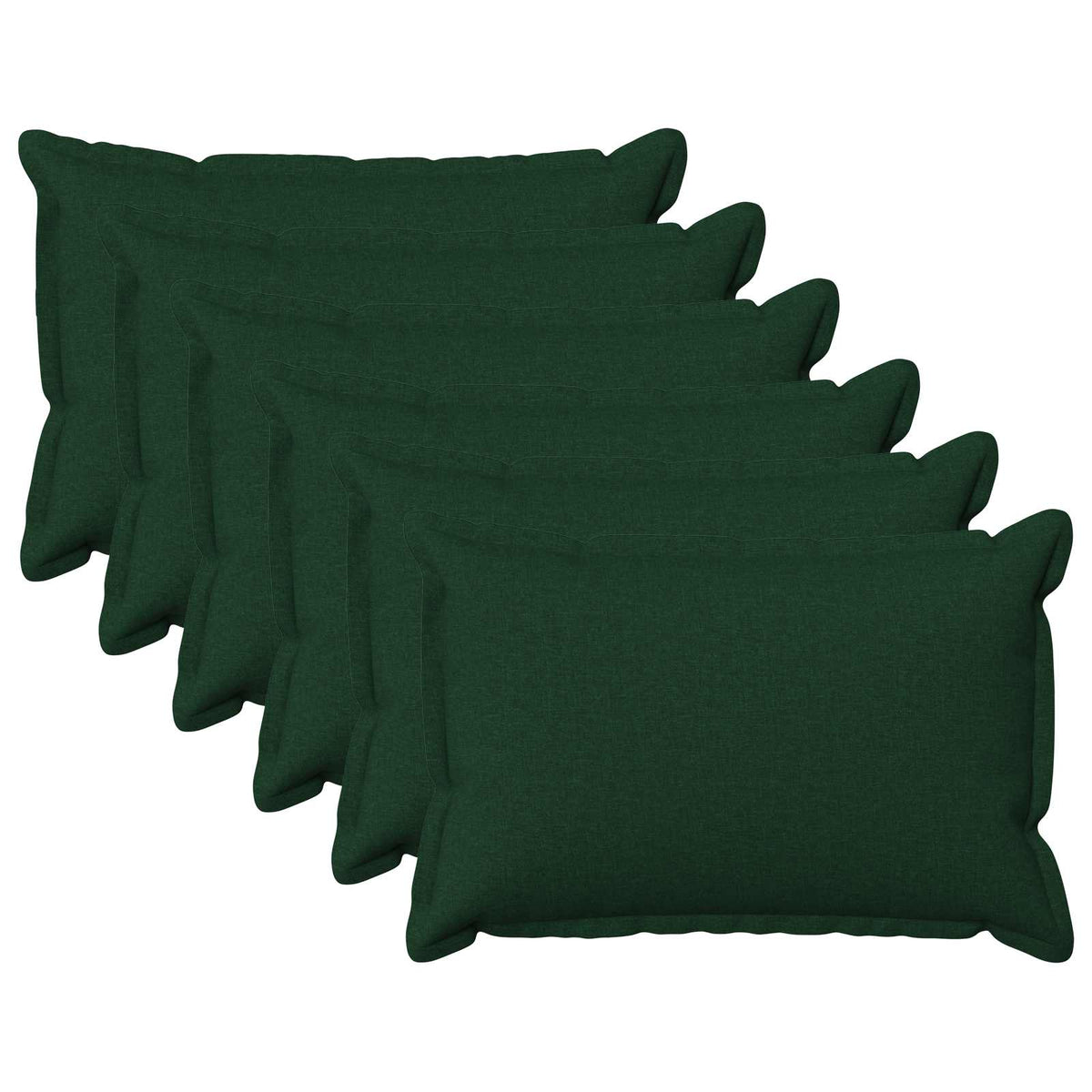 vidaXL Cushion with Pillow HOUTEN 6 pcs Dark Green Faux Linen 2