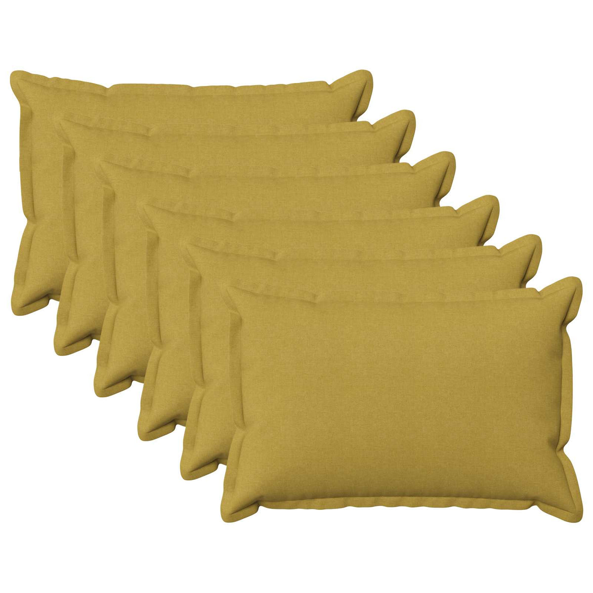 vidaXL Throw Pillow 6 pcs HOUTEN Light Green 30 x 50 cm Faux Linen 2