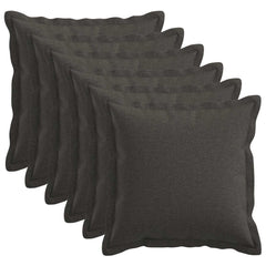 vidaXL Cushion with Pillow HOUTEN 6 pcs Dark Grey Faux Linen 2
