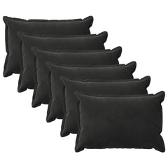 vidaXL Cushion with Pillow HOUTEN 6 pcs Black Velvet 2
