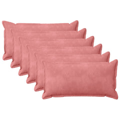 vidaXL Cushion with Pillow HOUTEN 6 pcs Pink Velvet 2