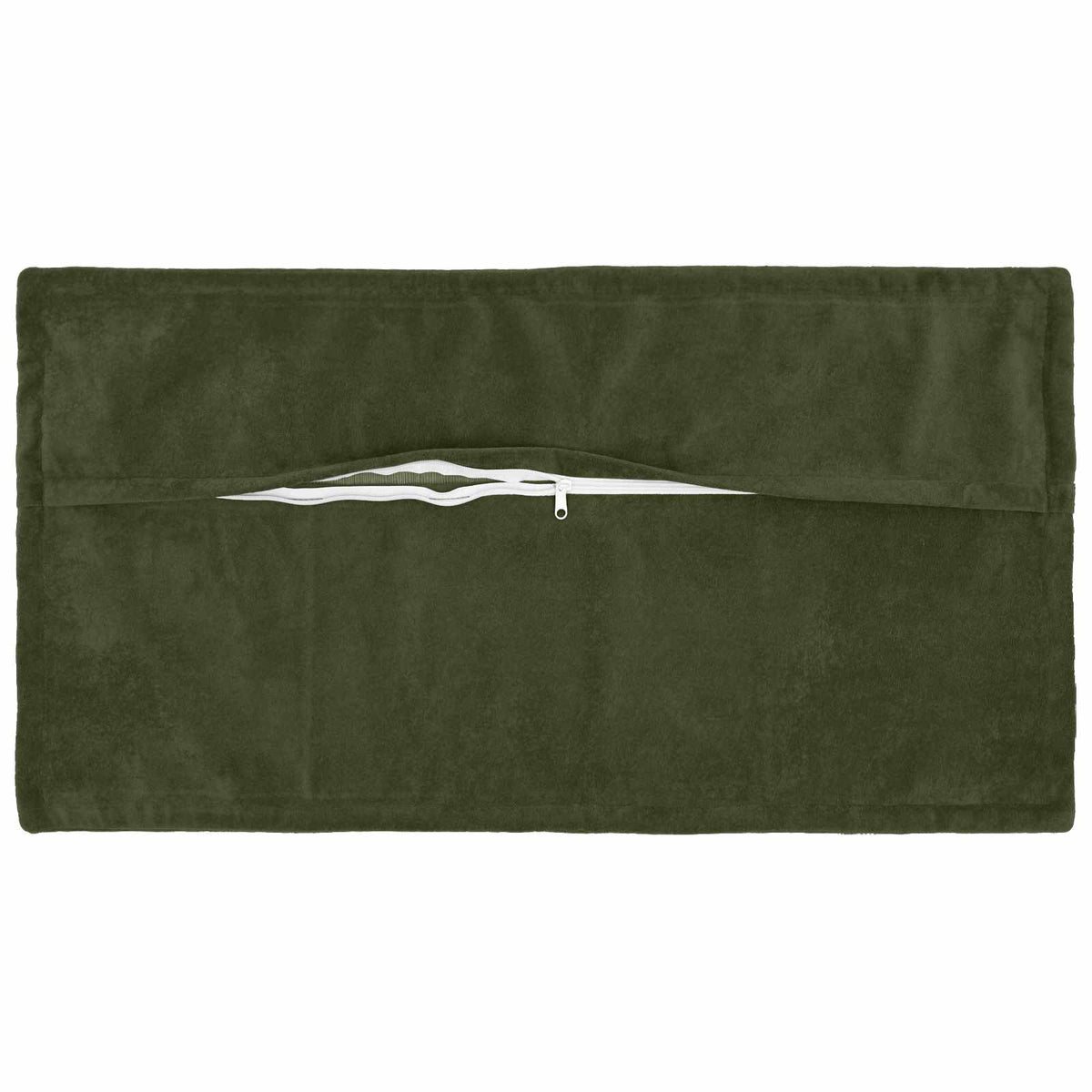 vidaXL Cushion with Pillow HOUTEN 2 pcs Green Microfiber Fleece 3