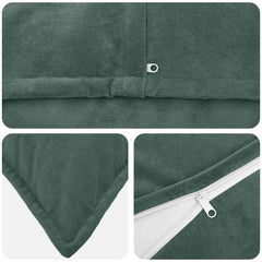 vidaXL Cushion with Pillow HOUTEN 2 pcs Sea Blue Microfiber Fleece 4