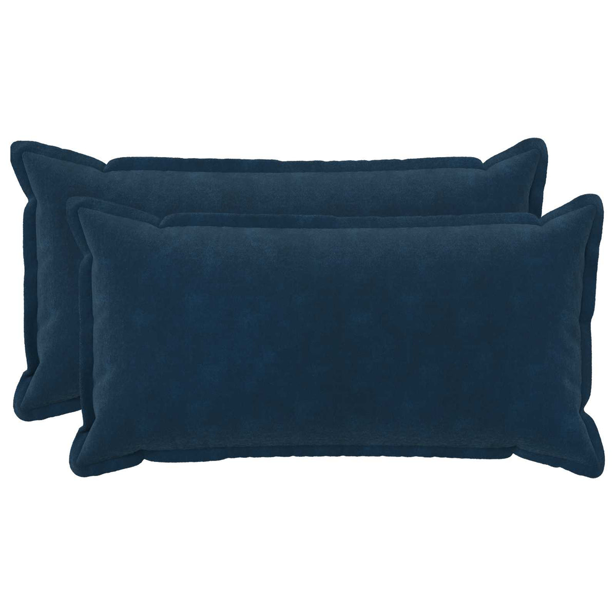 vidaXL Cushion with Pillow HOUTEN 2 pcs Blue Microfiber Fleece 1