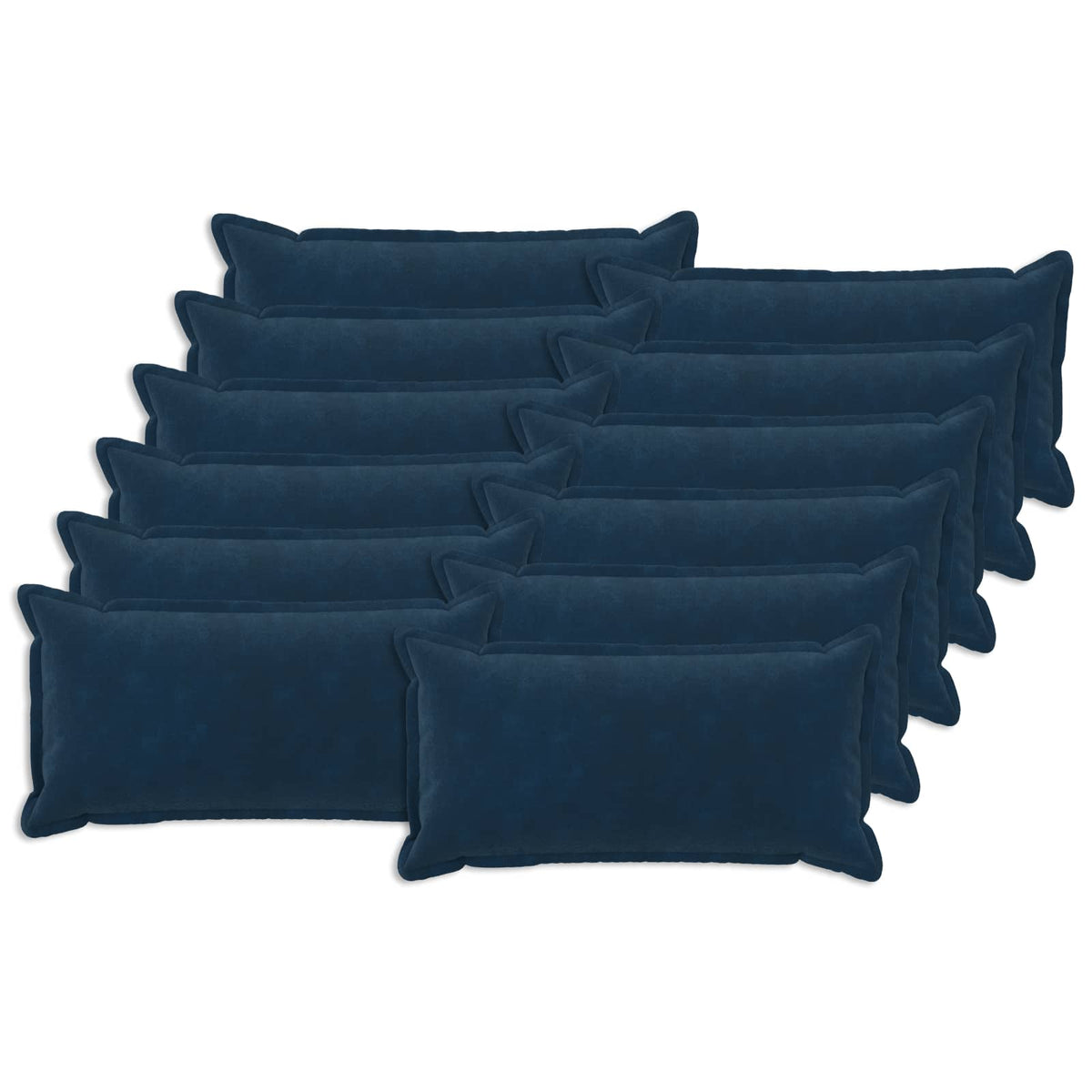 Cushion with Pillow HOUTEN Microfiber Fleece 12 pcs Width 40 cm Blue 80 cm