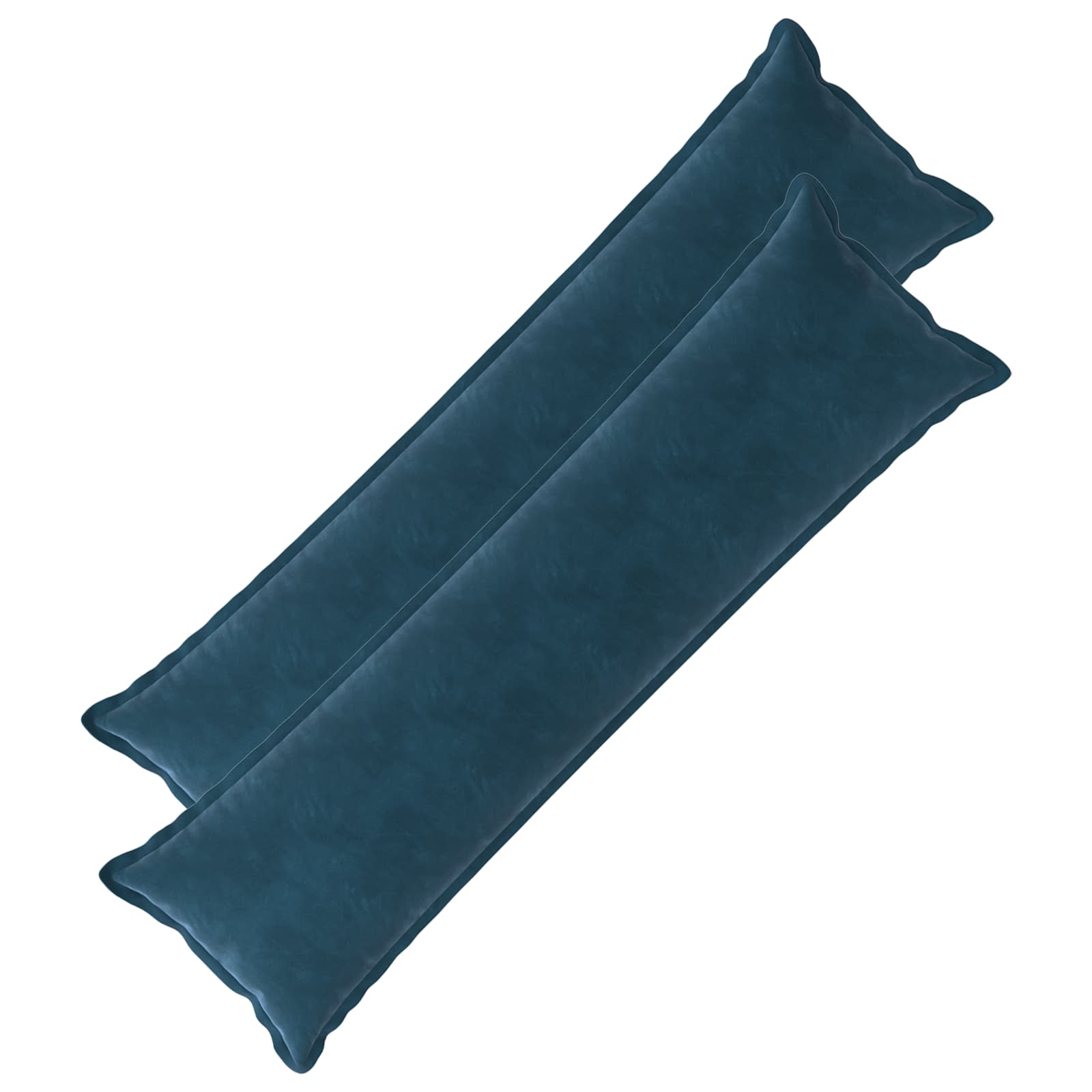 vidaXL Cushion with Pillow HOUTEN 2 pcs Blue Velvet 2