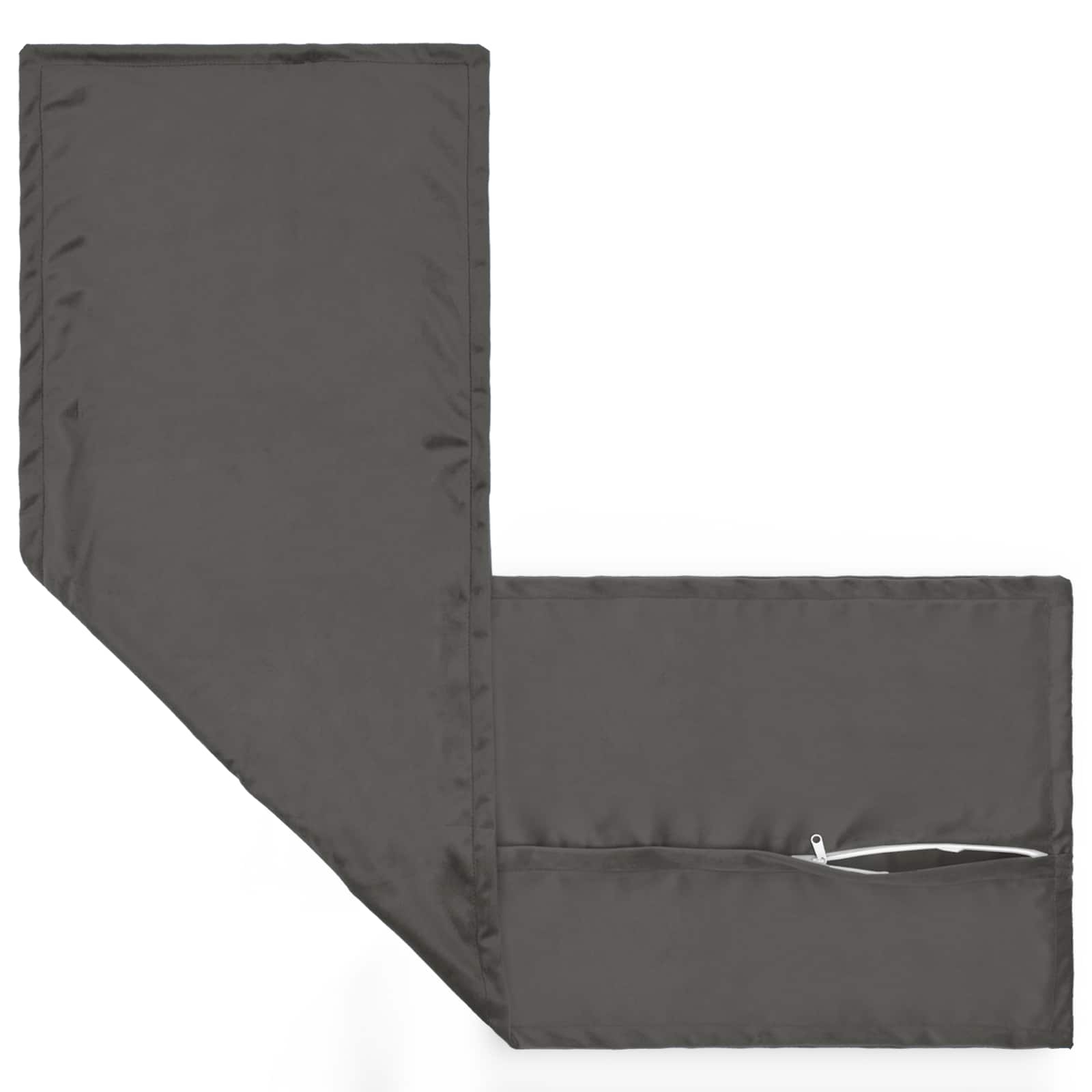 vidaXL Cushion with Pillow HOUTEN 2 pcs Dark Grey Velvet 4