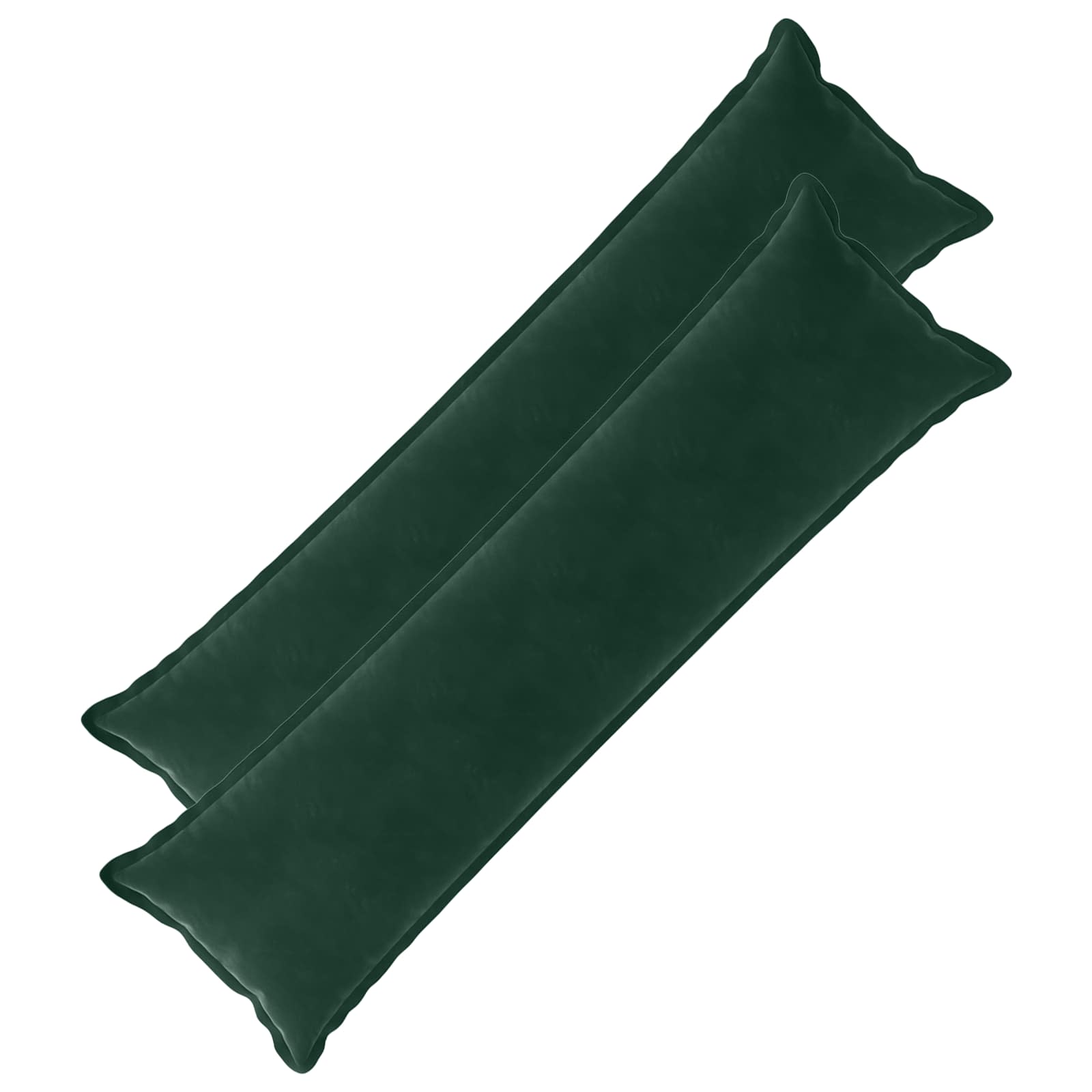 vidaXL Cushion with Pillow HOUTEN 2 pcs Dark Green Velvet 2