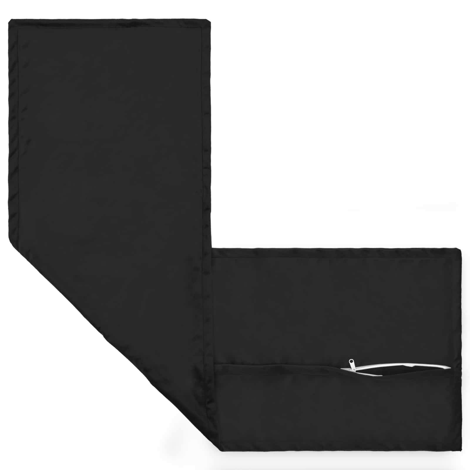 vidaXL Cushion with Pillow HOUTEN 2 pcs Black Velvet 4