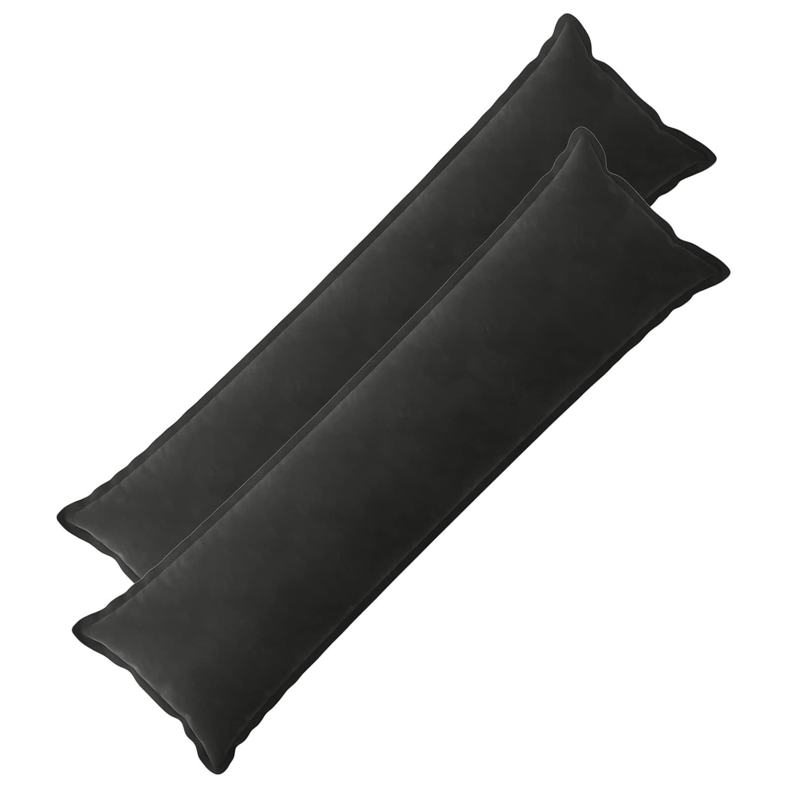 vidaXL Cushion with Pillow HOUTEN 2 pcs Black Velvet 2
