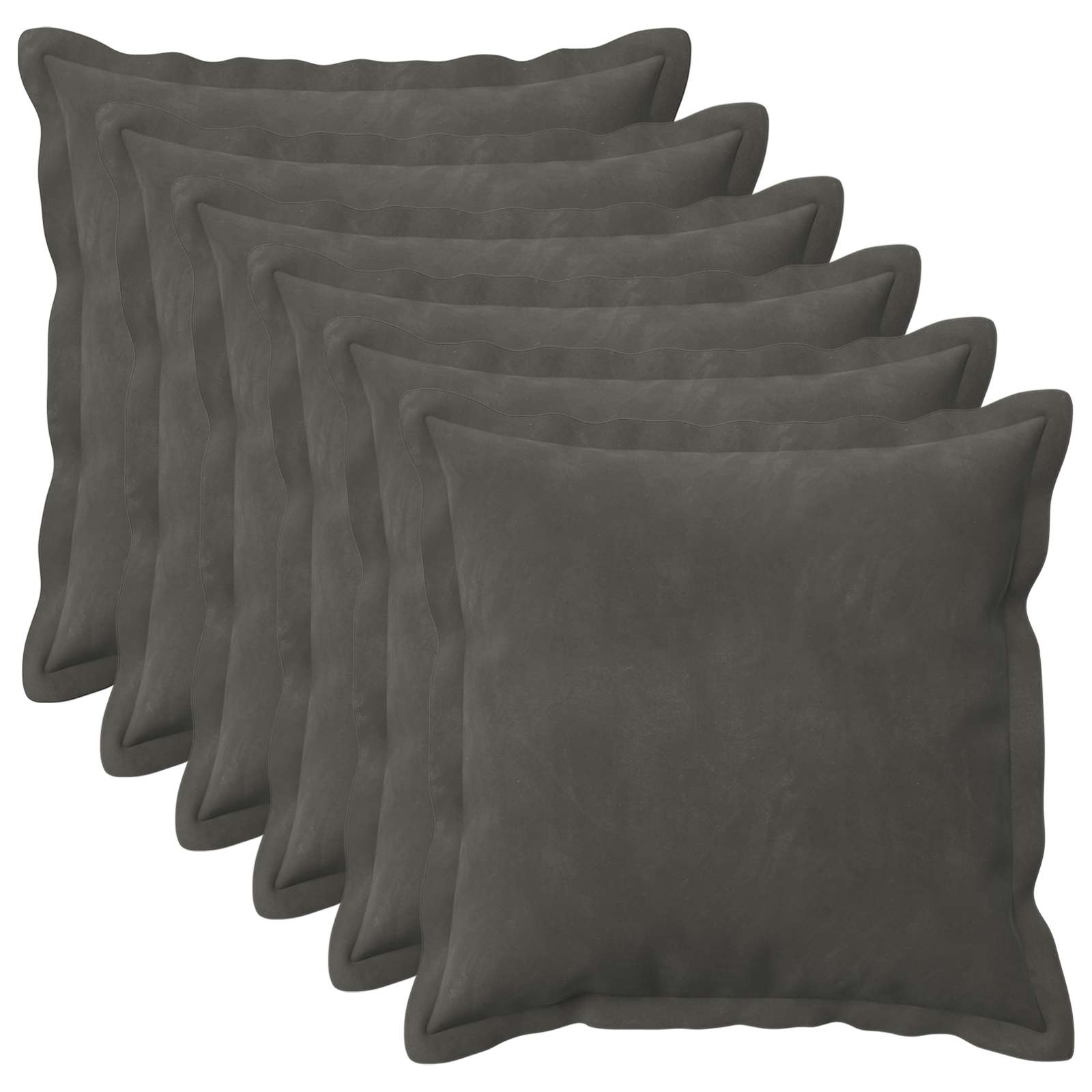 vidaXL Cushion with Pillow HOUTEN 6 pcs Dark Grey Velvet 2