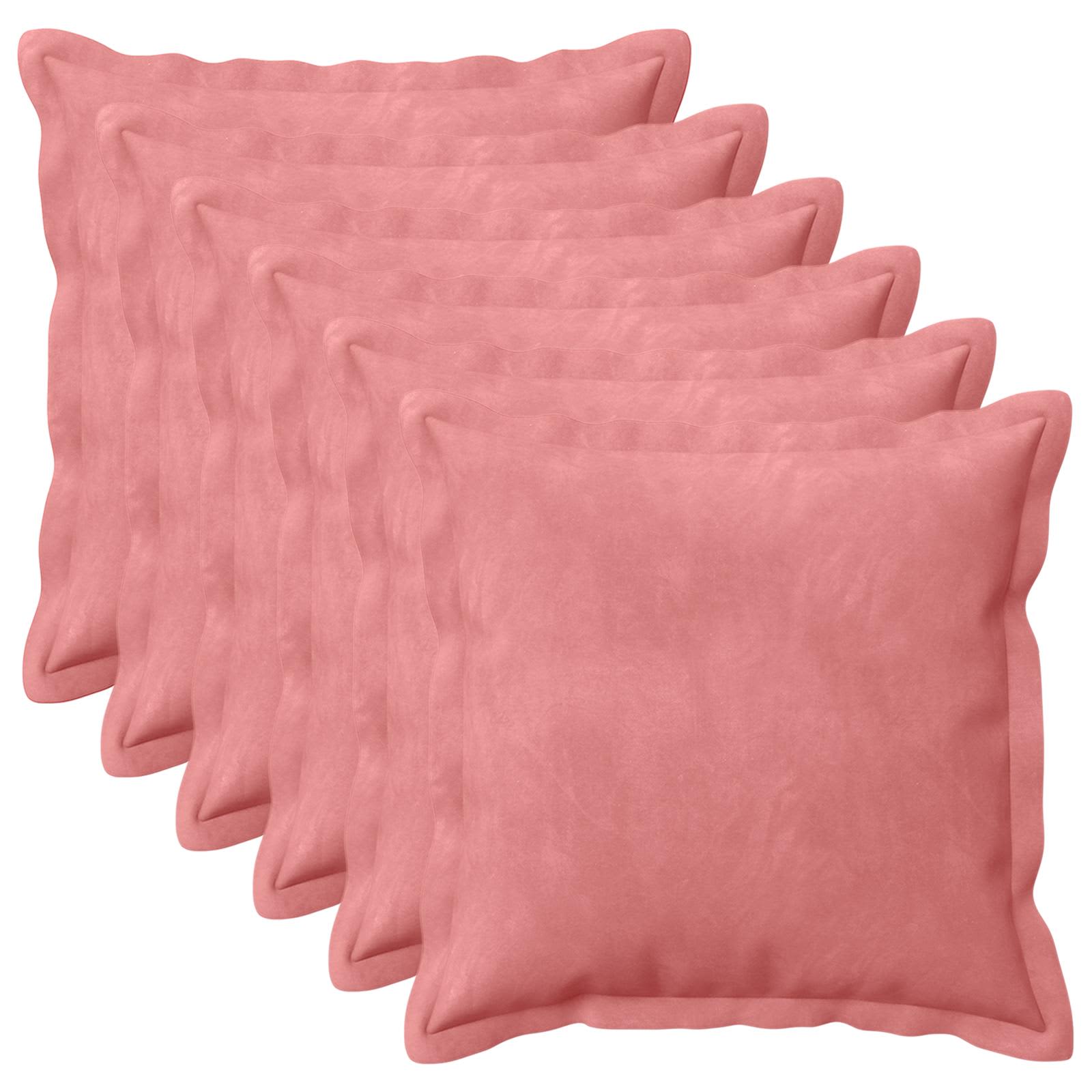 vidaXL Cushion with Pillow HOUTEN 6 pcs Pink Velvet 1