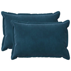 vidaXL Cushion with Pillow HOUTEN 2 pcs Blue Velvet 2