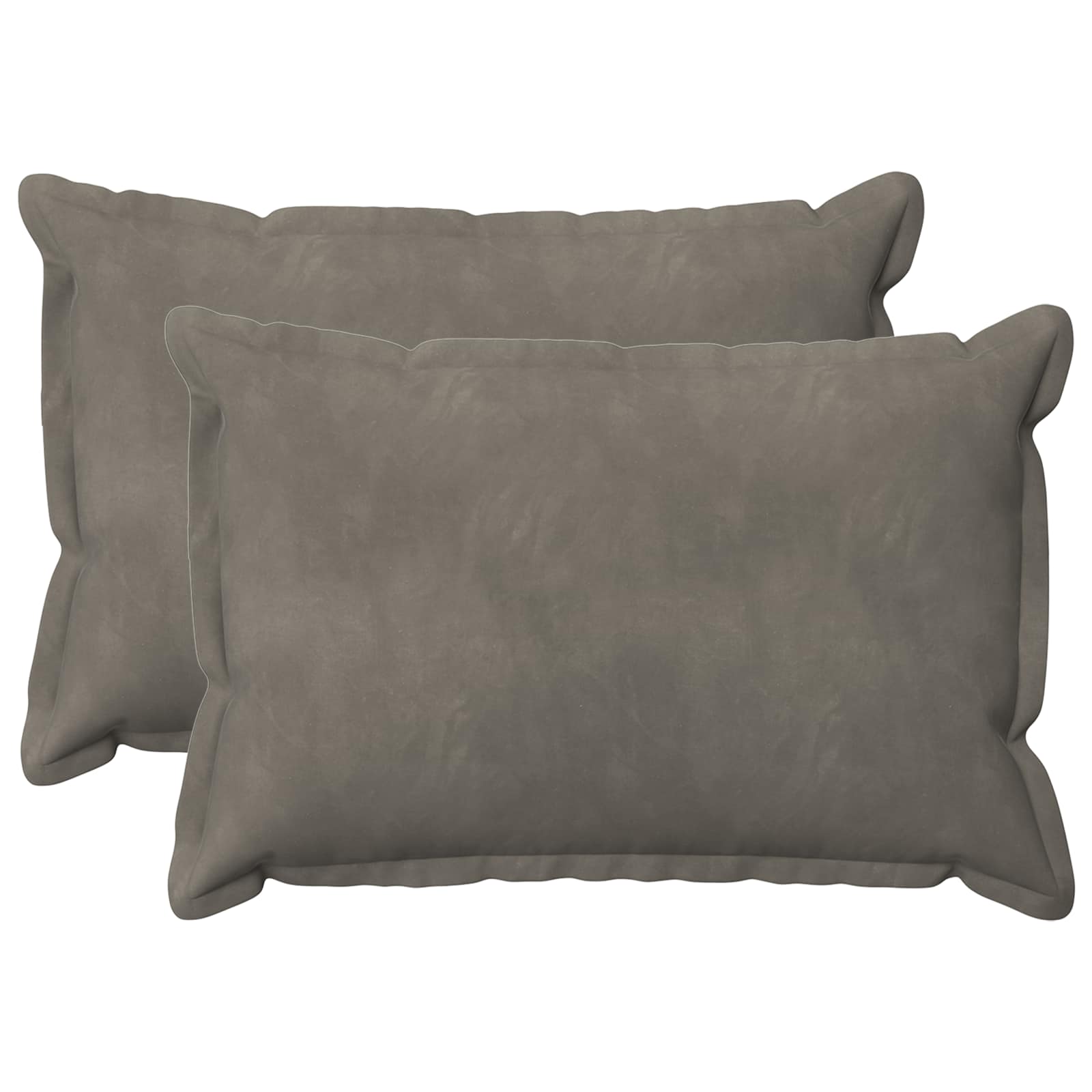 vidaXL Cushion with Pillow HOUTEN 2 pcs Light Grey Velvet 2