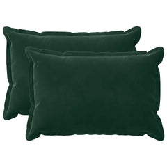 vidaXL Cushion with Pillow HOUTEN 2 pcs Dark Green Velvet 2