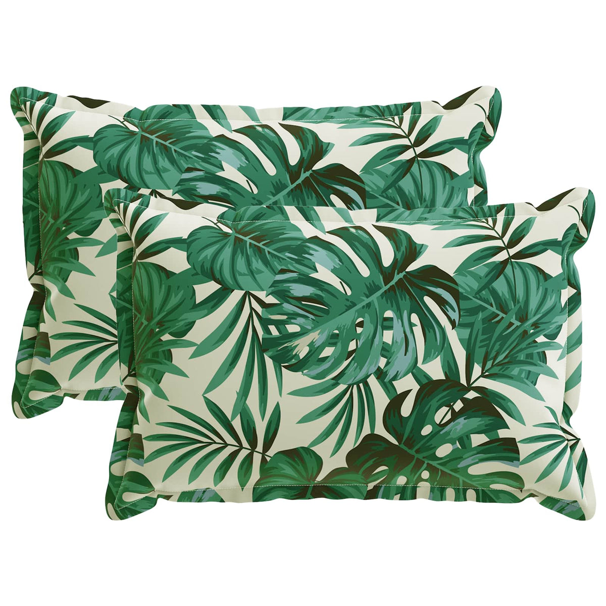 vidaXL Throw Pillow 2 pcs HOUTEN Leaf Pattern 50 x 75 cm Polyester 2