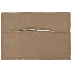 vidaXL Throw Pillow 2 pcs HOUTEN Taupe 50 x 75 cm Polyester 4