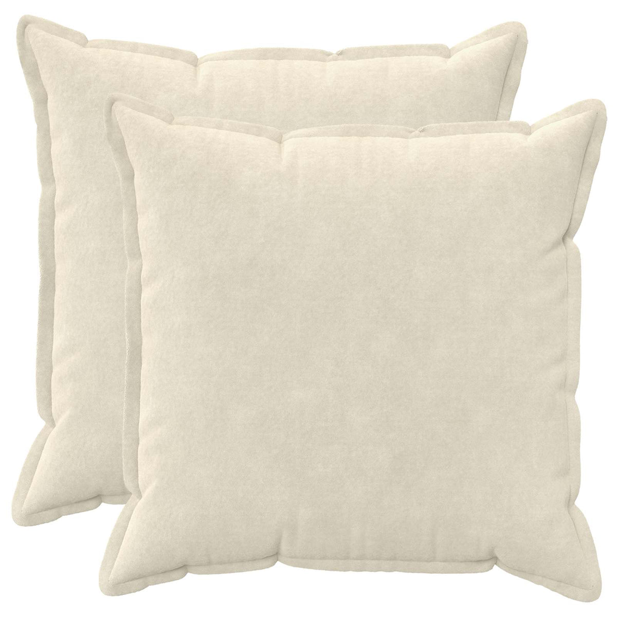 vidaXL Cushion with Pillow HOUTEN 2 pcs Cream Microfiber Fleece 1