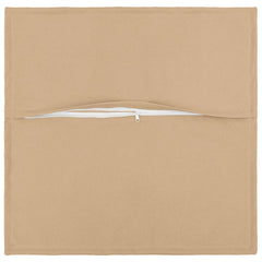 Throw Pillow HOUTEN 65 x 65 cm Faux Linen 2 pcs Cream
