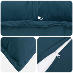 vidaXL Cushion with Pillow HOUTEN 2 pcs Blue Velvet 5