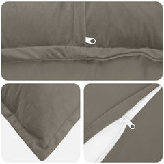 vidaXL Cushion with Pillow HOUTEN 2 pcs Light Grey Velvet 5