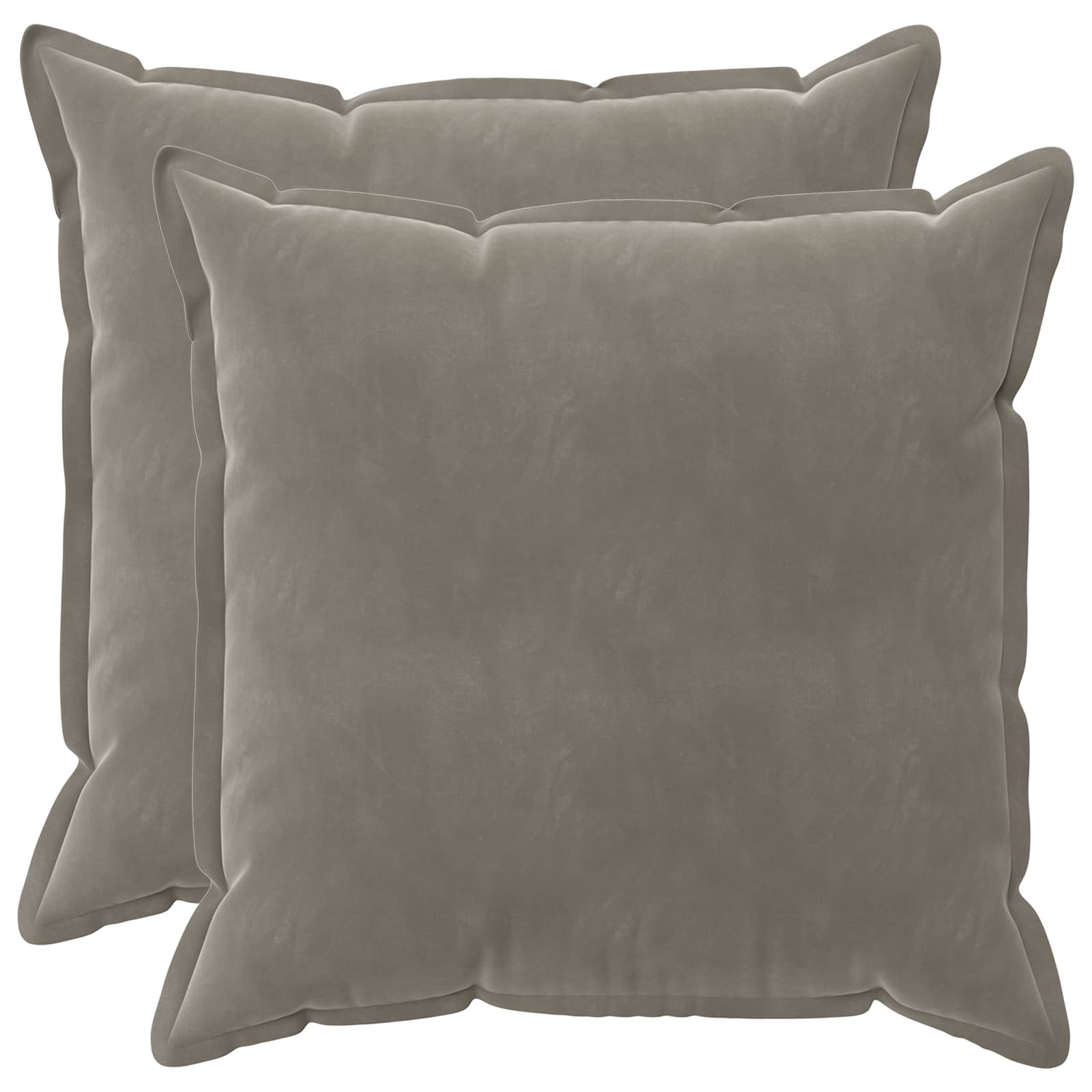 vidaXL Cushion with Pillow HOUTEN 2 pcs Light Grey Velvet 2