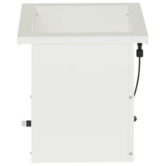 vidaXL Garden Planter with LED White 30 x 30 x 30 cm Steel 5