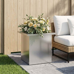 Garden Planter with LED 30 x 30 x 30 cm Steel 1 Width 30 cm Depth 30 cm Galvanised steel
