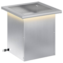 Garden Planter with LED 30 x 30 x 30 cm Steel 1 Width 30 cm Depth 30 cm Galvanised steel