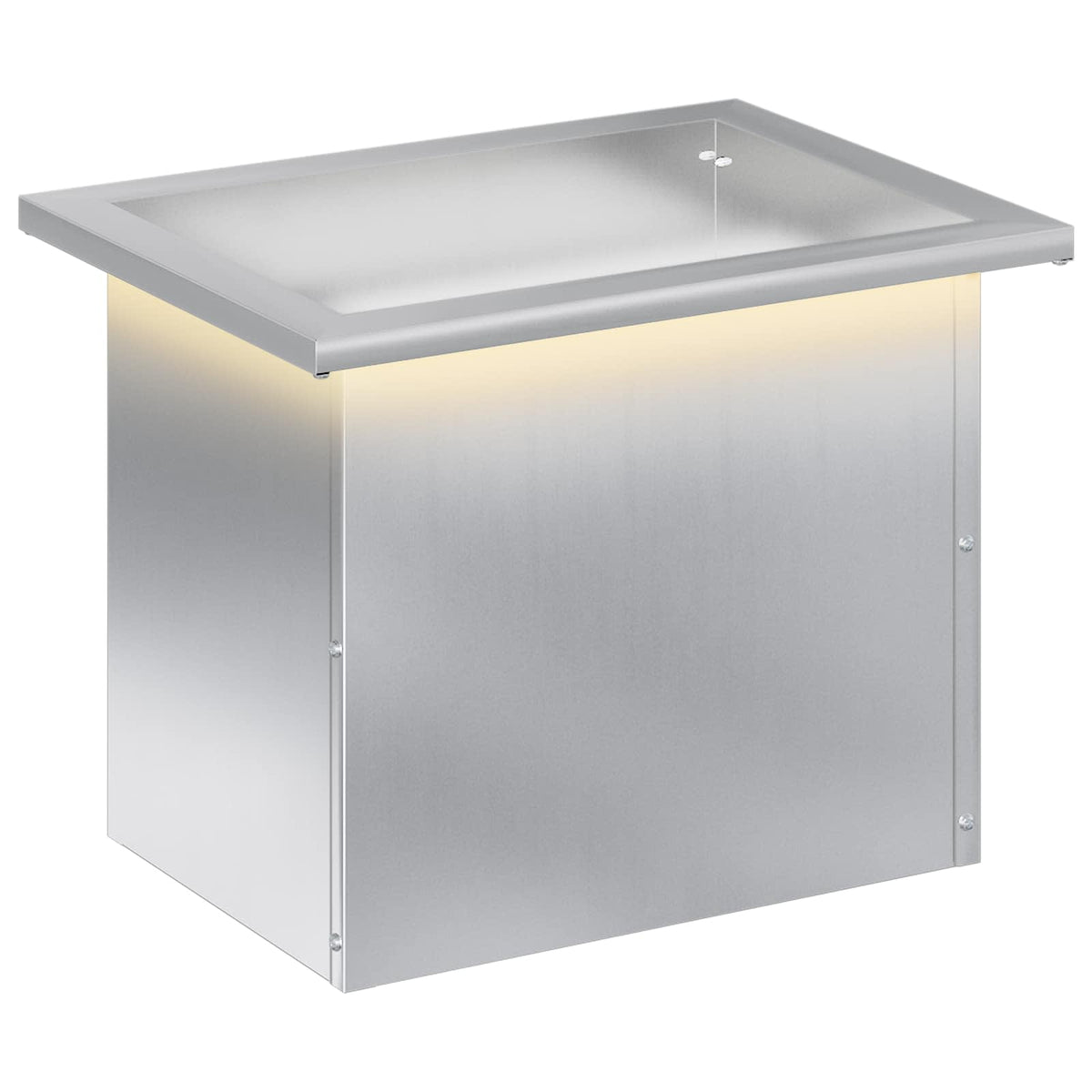 vidaXL Garden Planter with LED Silver 30 x 40 x 30 cm Galvanised Steel 2